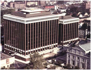 One Montgomery Plaza, Norristown, PA, including view of County Courthouse across the street